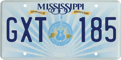 MS license plate GXT185