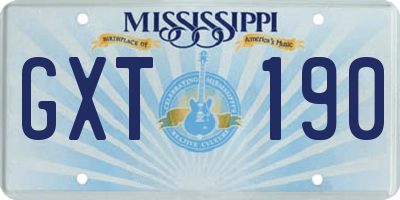 MS license plate GXT190