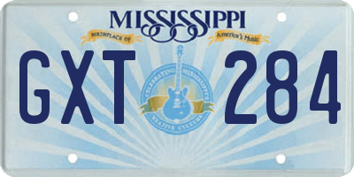 MS license plate GXT284