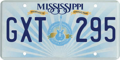 MS license plate GXT295