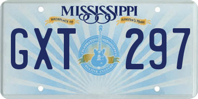 MS license plate GXT297