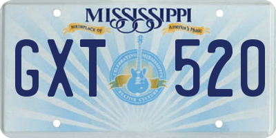 MS license plate GXT520