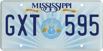 MS license plate GXT595