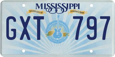 MS license plate GXT797