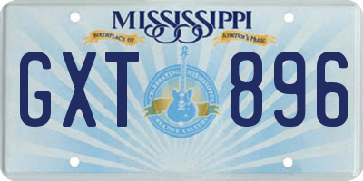 MS license plate GXT896