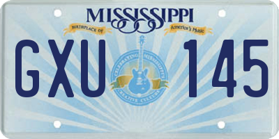 MS license plate GXU145