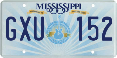 MS license plate GXU152