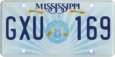 MS license plate GXU169