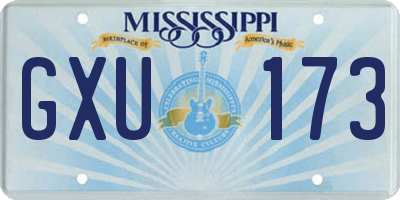 MS license plate GXU173