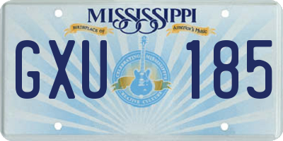 MS license plate GXU185