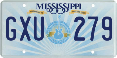 MS license plate GXU279