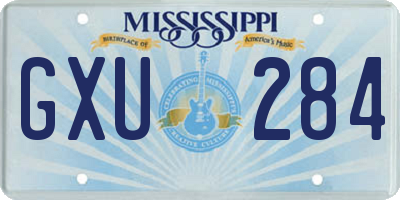 MS license plate GXU284