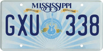 MS license plate GXU338