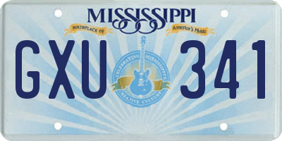 MS license plate GXU341