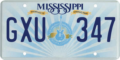 MS license plate GXU347