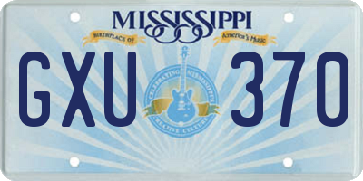 MS license plate GXU370