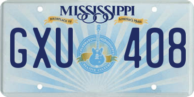 MS license plate GXU408