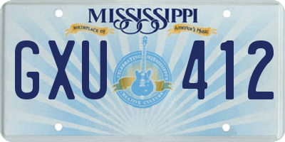 MS license plate GXU412