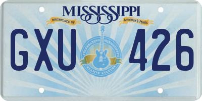 MS license plate GXU426