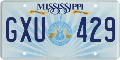 MS license plate GXU429