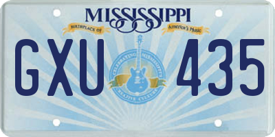 MS license plate GXU435