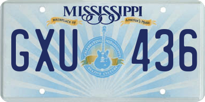 MS license plate GXU436