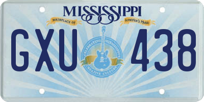 MS license plate GXU438