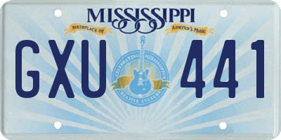 MS license plate GXU441