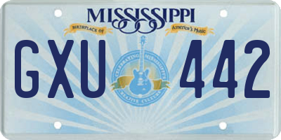 MS license plate GXU442