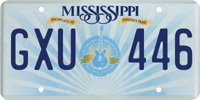 MS license plate GXU446