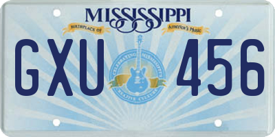 MS license plate GXU456