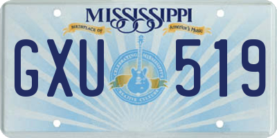 MS license plate GXU519