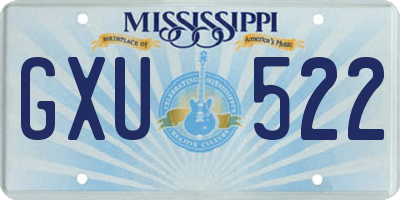 MS license plate GXU522