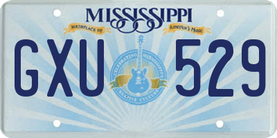 MS license plate GXU529