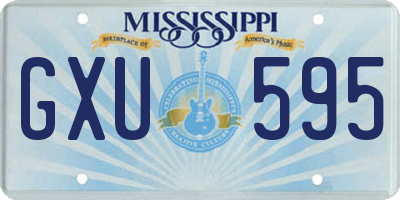 MS license plate GXU595