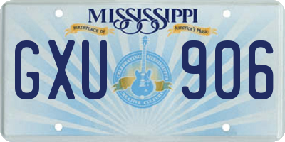 MS license plate GXU906