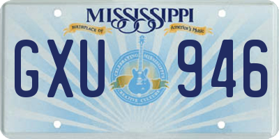 MS license plate GXU946