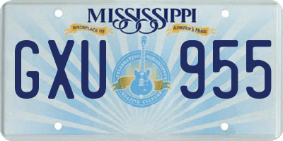 MS license plate GXU955