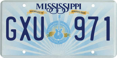 MS license plate GXU971