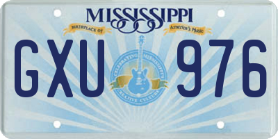 MS license plate GXU976