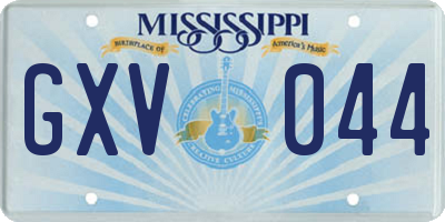 MS license plate GXV044