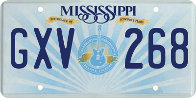 MS license plate GXV268