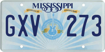 MS license plate GXV273