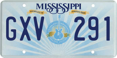 MS license plate GXV291