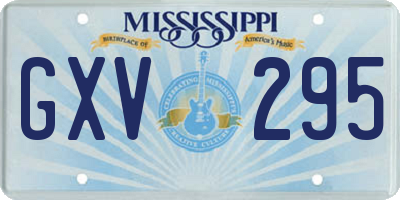 MS license plate GXV295