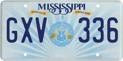 MS license plate GXV336
