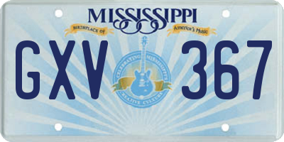 MS license plate GXV367