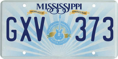 MS license plate GXV373