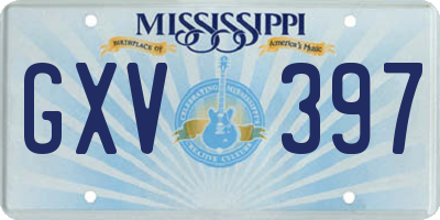 MS license plate GXV397