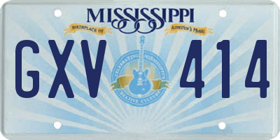 MS license plate GXV414